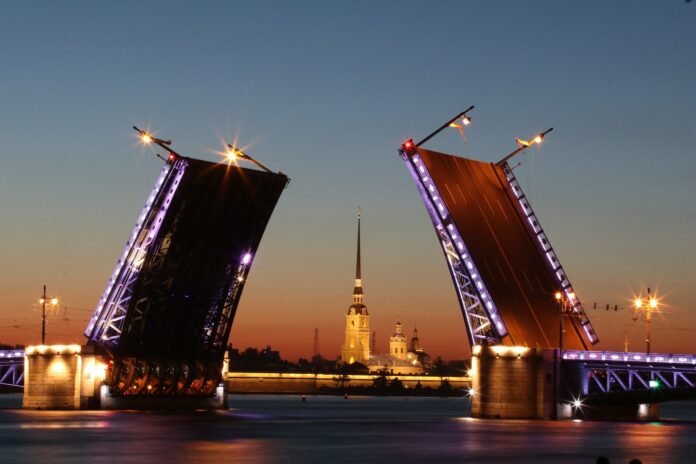 St. Petersburg at night
