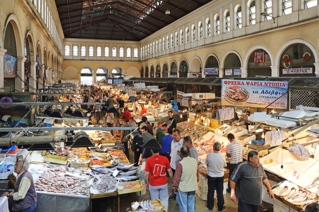 Fish Hall at the Central Market in Athens