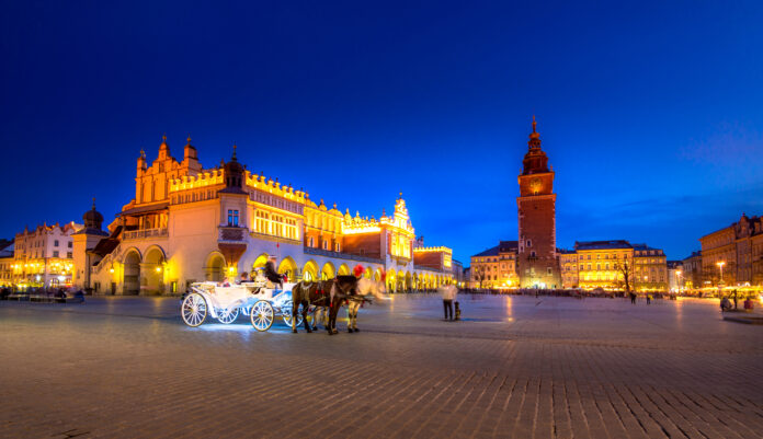 Old Krakow city market square