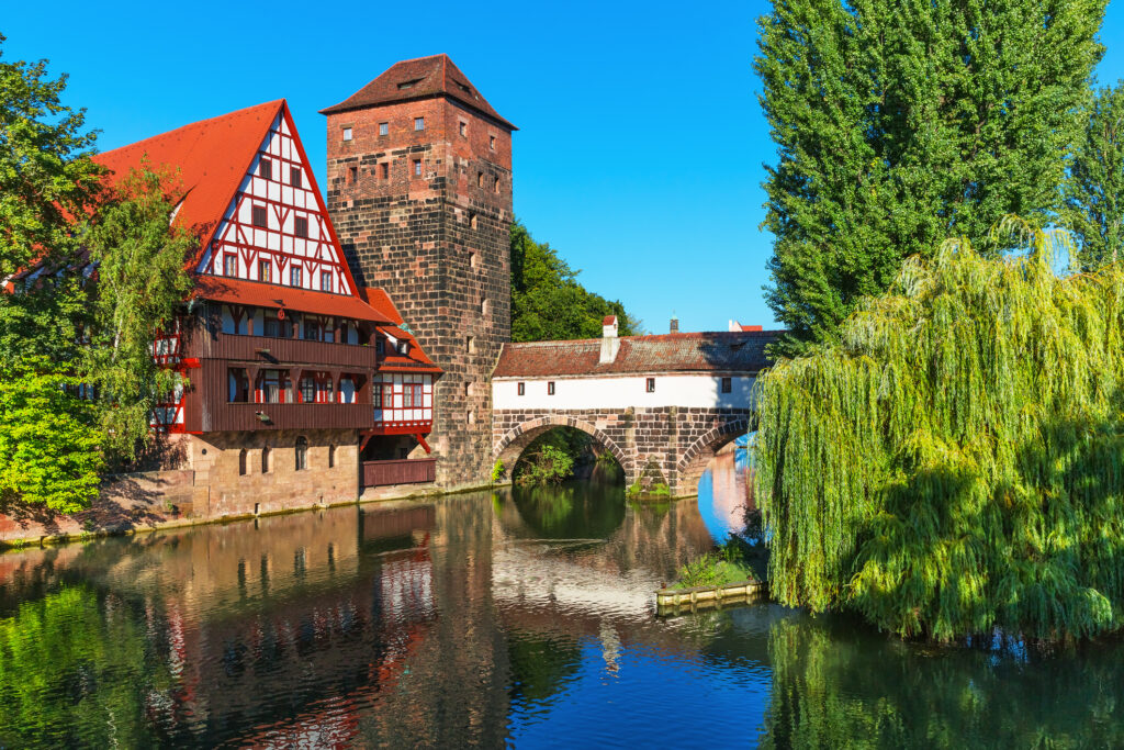 Hangman's footbridge and Wine storehouse at Nuremberg
