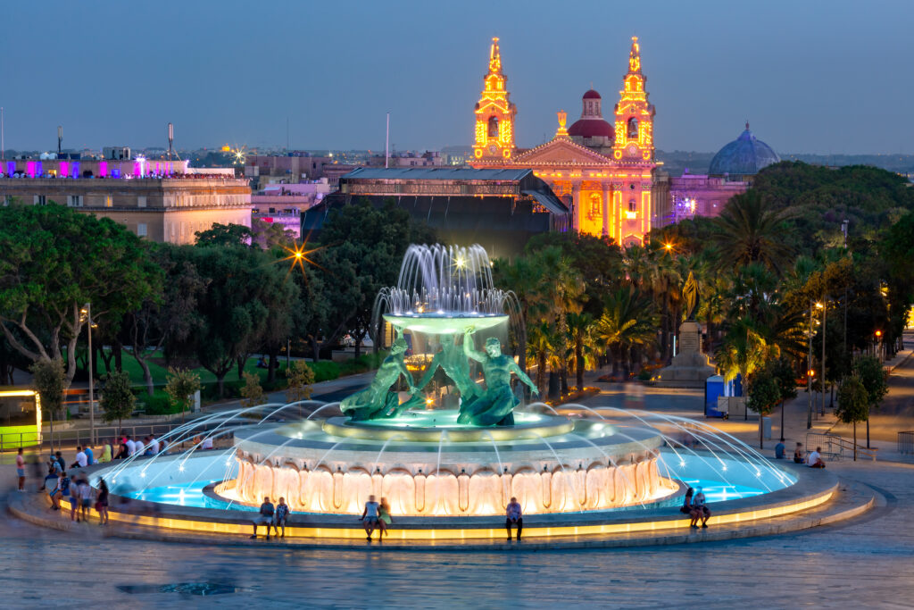 Tritons' Fountain in Valletta