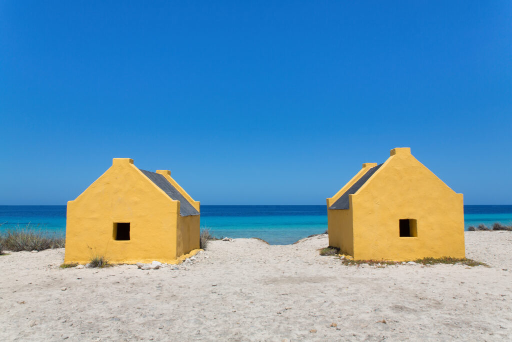 Two slave houses on the coast of Bonaire