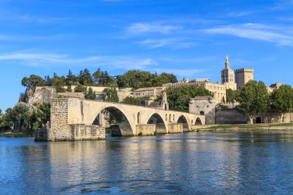 Avignon Bridge and Popes Palace, France