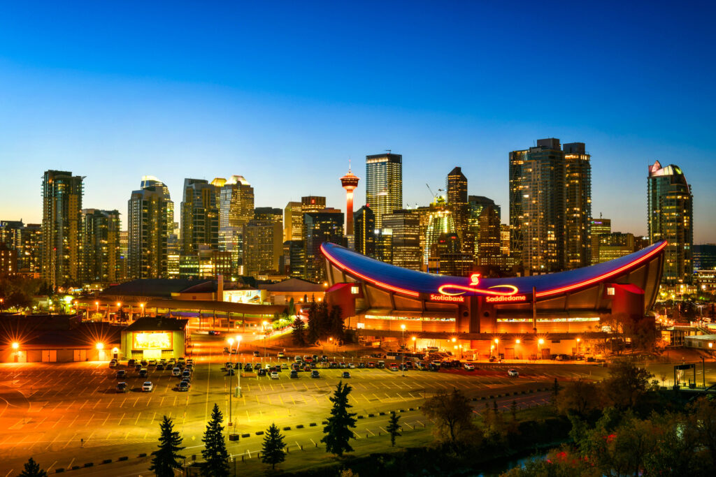 Calgary city skyline in Alberta, Canada