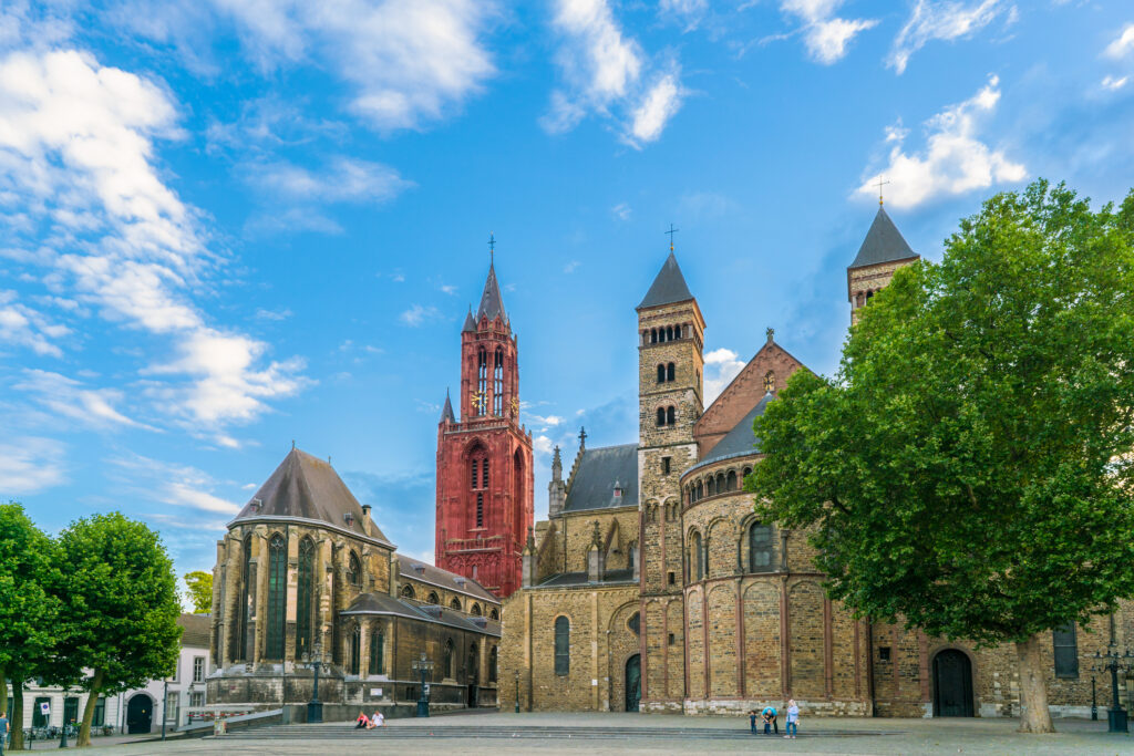 Basilica of St. Servatius and old church in Maastricht