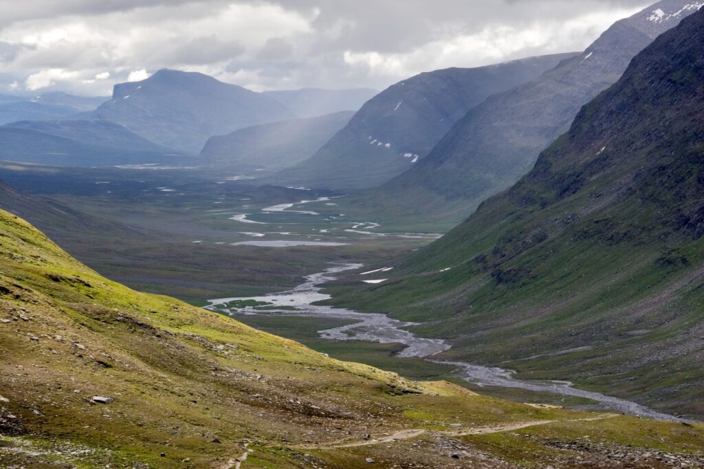Broad Valley with The Kungsleden Footpath