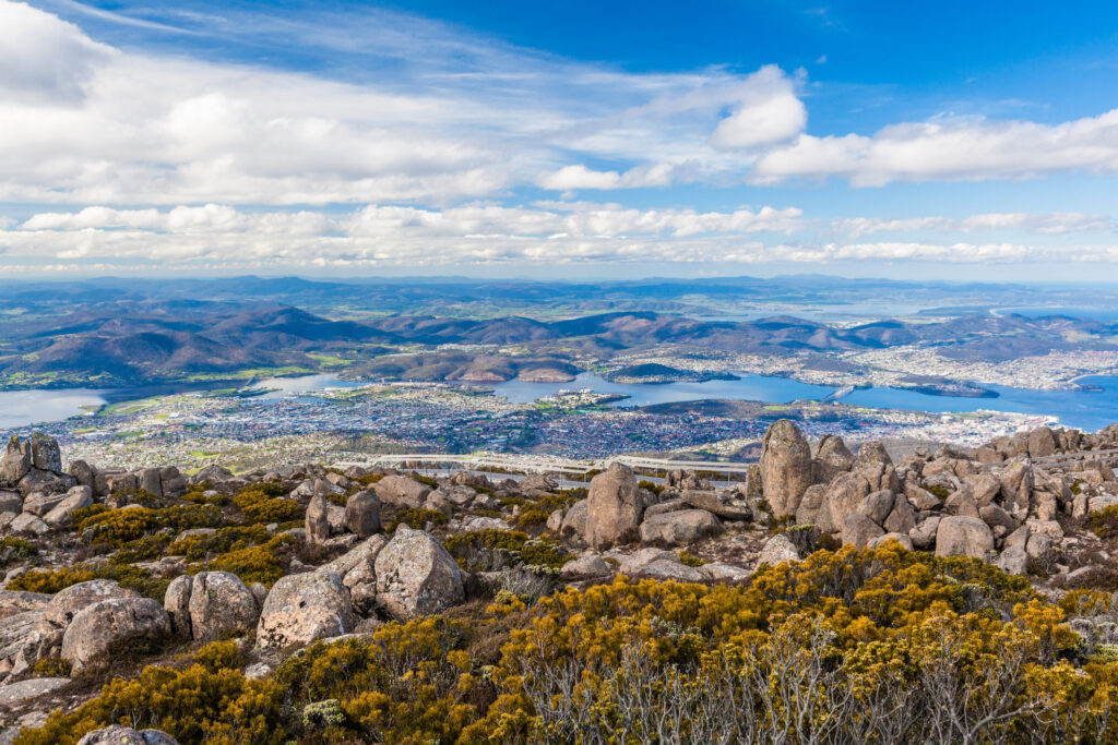 View of Hobart from Mount Wellington, Tasmania