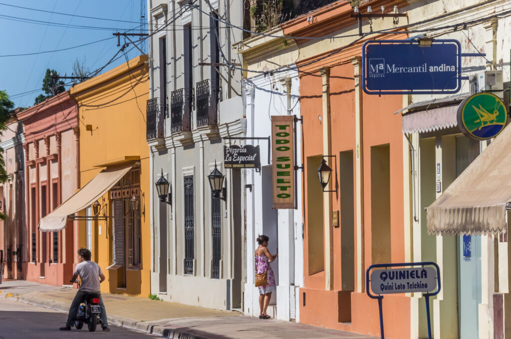 Colorful street in the center of San Antonio de Areco
