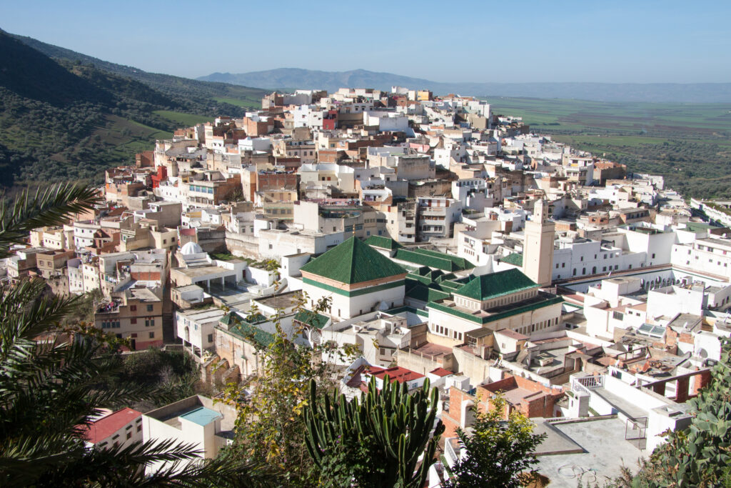 Beautiful panorama of Moulay Idriss Zerhoun, Morocco