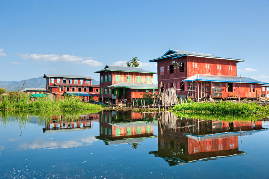 Typical building on Inle Lake, Myanmar