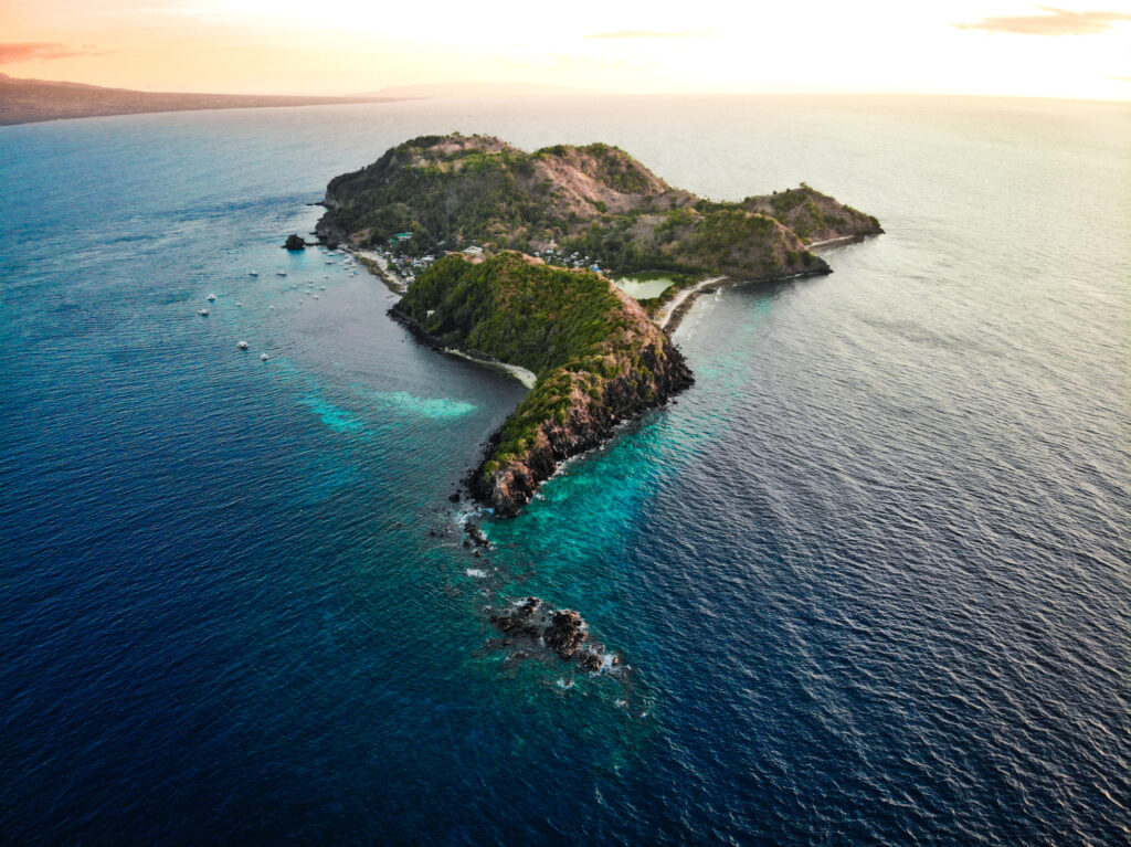Aerial View of Apo Island, The Philippines