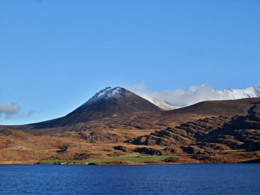 Lough Acoose lake under Carrauntoohil, Irelands highest mountain