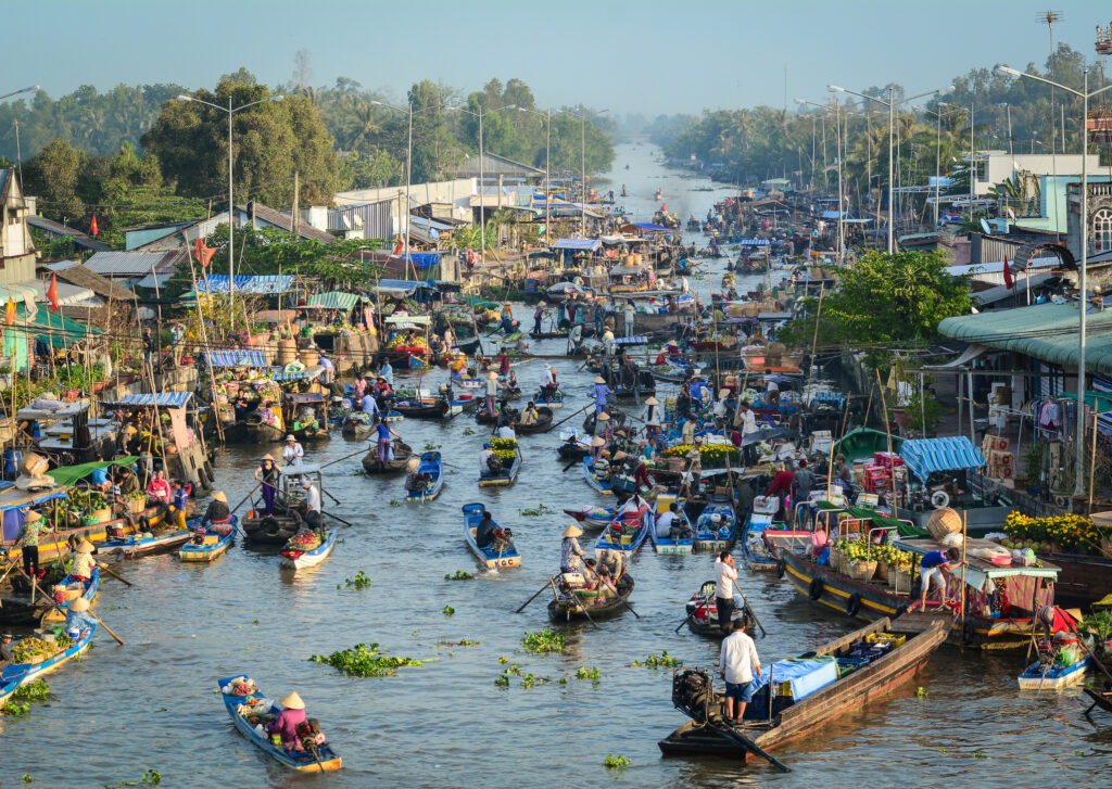 Floating Market in the Mekong Delta