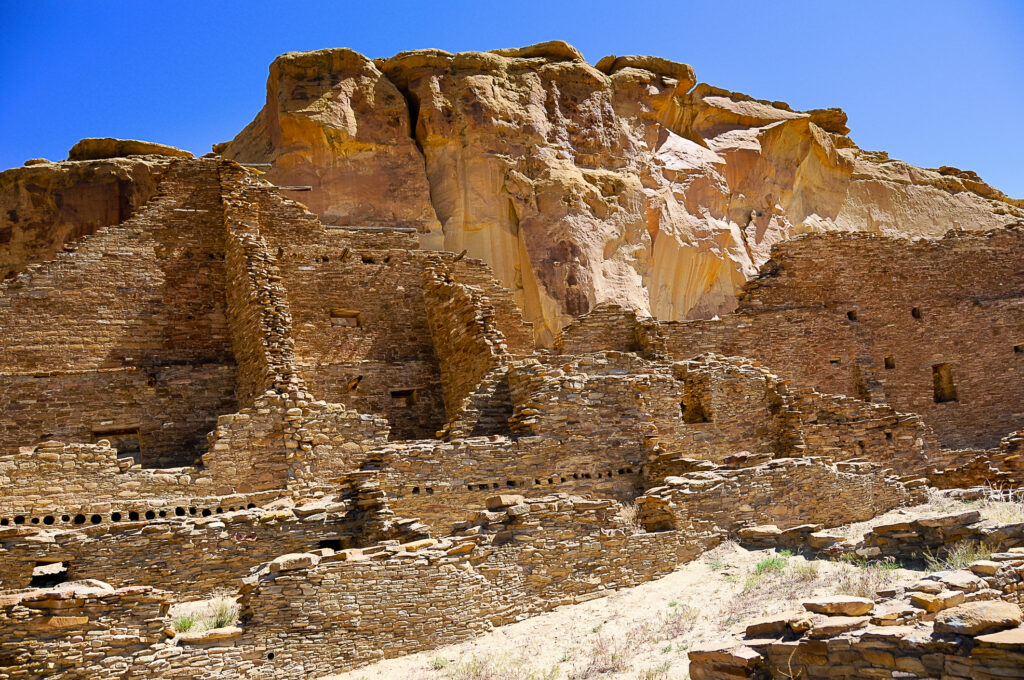 Ruins of Pueblo Bonito at Chaco Canyon