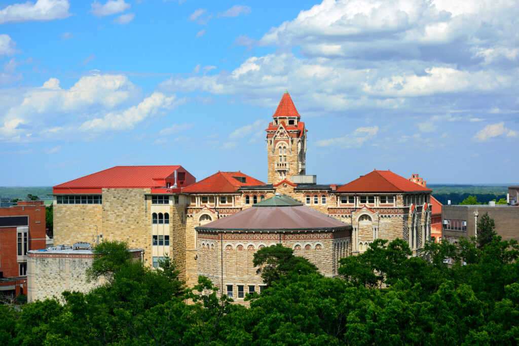 Buildings on the University of Kansas Campus in Lawrence, Kansas