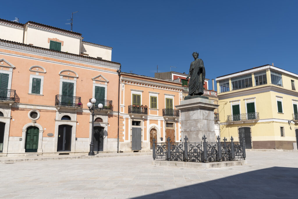 Orazio square in Venosa, Potenza, Italy
